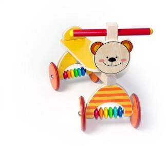 Holzrutscher – mit niedlichem Teddy-Design aus Holz – BxHxT 41 x 34 x 19 cm