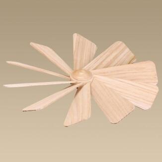 Ersatz-Flügelrad – naturbelassen, handgefertigt für Pyramiden mit 2,5-mm-Bohrung – Durchmesser ca.