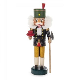 Nussknacker – farbenfroher Bergmann mit Erzstab, detailreich bemalt, traditionelles Design – BxHxT =