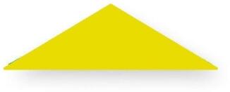 Holzspielzeug - Legematerial 24 gelbe gleichschenklige Dreiecke - LxB 50x25mm