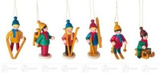 Baumschmuck Behang Winterkinder farbig (6) Breite x Höhe x Tiefe 2,5 cmx6 cmx5 cm