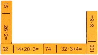Holzspielzeug - Lernspielzeug Rechendomino II - BxHxT 20x16,5x3cm