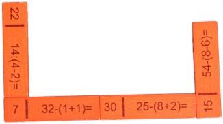 Holzspielzeug - Lernspielzeug Rechendomino III - BxHxT 20x16,5x3cm