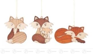 Baumschmuck Behang Fuchs (6) Höhe ca 6 cm
