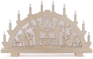 Schwibbogen Schwarzenberger Motiv mit LED-Beleuchtung BxHxT 64x37x6cm