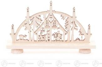 Schwibbogen Mini-Schwibbogen mit Erzgebirgshaus Breite x Höhe x Tiefe 7,5 cmx4,5 cmx1 cm