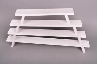 Schwibbogenerhöhung – Handgefertigte Unterstellbank aus weiß lackiertem Naturholz, vielseitig