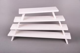 Schwibbogenerhöhung – Handgefertigte Unterstellbank aus weiß lackiertem Naturholz, vielseitig