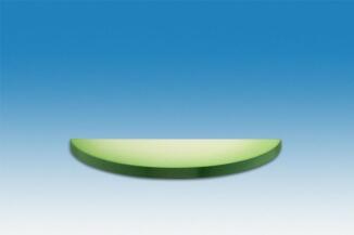 Holzsockel Holzwiese grün 1-stufig halbrund BxT 19x8cm