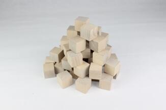 Holzspielzeug naturbelassene Holzwürfel 150 Stück 3 cm von Erzgebirgische Holzspielwaren Ebert GmbH
