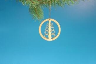 Baumbehang – Spanbaum im Holzring naturfarben – ø ca. 5,5 x 5,5 cm