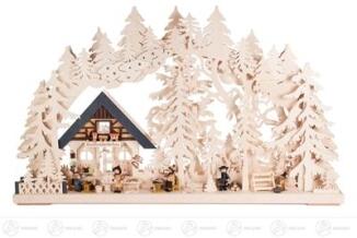 Schwibbogen Kunsthandwerkerhaus groß, indirekt elektrisch beleuchtet Breite x Höhe x Tiefe 70