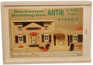 Holzspielzeug - toller Baukasten Antik - BxHxT 28,5x20x5cm