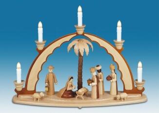 Schwibbogen Christi Geburt Beleuchtung BxHxT 40x26x12cm