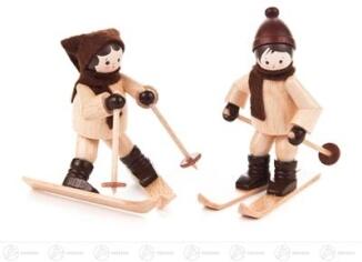 Miniatur Abfahrtsläufer natur (2) Höhe ca 6,5 cm