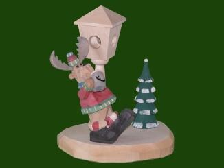 Räuchermann – humorvoller Elch mit Bierkrug, detailverliebt und farbenfroh – H = 15 cm