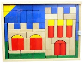 Holzspielzeug - Baukasten Burg - BxHxT 37,5x28,5x4,5cm