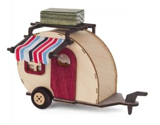 Miniaturfigur Wohnwagen (passend zu Mini-Eulen oder Stupsis) BxHxT 15x11x9cm