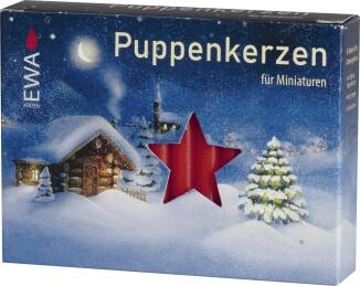 Ersatzkerzen – für Engel und Bergmann, kräftig rot, Ø 0,7 cm – BxHxT = 0,7 x 6,5 x 0,7 cm