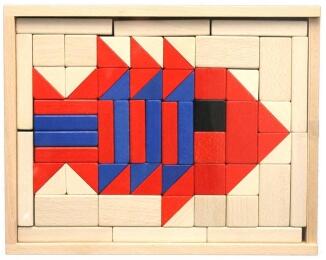 Holzspielzeug - kreativer Baukasten Fisch - BxHxT 28,5x22,5x4,5cm