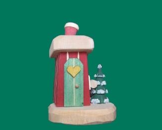 Räucherfigur – detailreicher Elch mit rustikalem Geweih, naturbraun – H = 17 cm