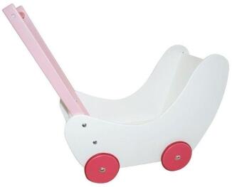 Puppenwagen – liebevoll bemalt mit bunten Akzenten aus Holz – BxHxT 62 x 53 x 31 cm