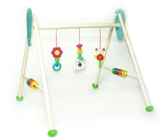 Babyspielgerät – Trapez Käfer mit Glocken und Perlen – BxHxT 62 x 54,5 x 57 cm