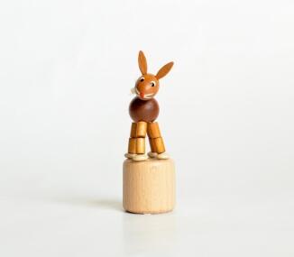Wackelfigur – Tolles Holzspielzeug Hase – Höhe ca. 8,5 cm