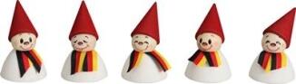 Miniaturfiguren – fröhliche, bunte Wippel mit handbemalten Details, Set aus 5 Figuren – BxHxT = 3 x