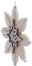 Christbaumschmuck - Spanstern aus 8 gestochenen Bäumchen - mit Stern & Rauten in Natur - Ansicht Links - Fadenlänge ca 7,5cm