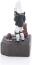 Miniaturbergwerk - Bergmann Altvater aus Zinn mit Edelstein Bunt - Ansicht Links - Bestückt mit verschiedenen Steinen