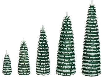 Ringelbaum – Miniatur-Dekoobjekt aus Holz, grün-weiß, erzgebirgische Holzkunst von