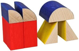 Holzspielzeug Holzbaukasten „Basic Spiel“ LxBxH 55x75x30mm