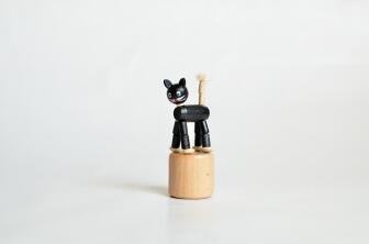 Holzspielzeug Wackelfigur Katze Höhe=8cm