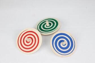 Holzspielzeug Spiralkreisel Grün ø 8cm H 3,4cm