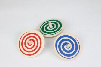 Holzspielzeug Spiralkreisel Blau ø 8cm H 3,4cm