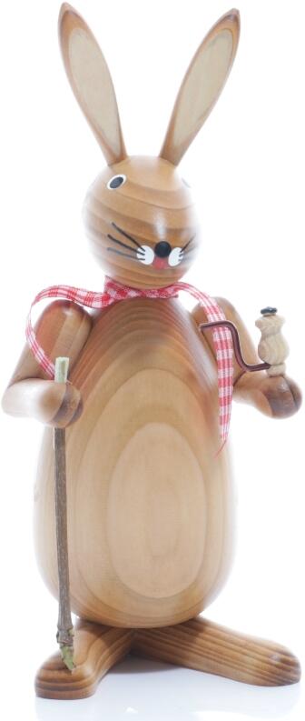 Osterfigur - Osterhase Natur Wanderer mit Pfeife und Wanderstock - Ansicht Vorne - Macht jeden
