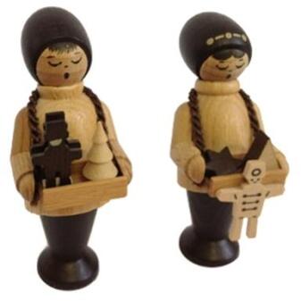 Miniaturfigur – natürliche Striezelkinder, filigran verarbeitet, detailreich gestaltet – BxHxT = 3 x