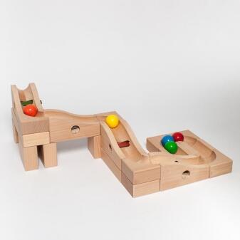 Kugelbahn - kreativer Basisbaukasten Accord M - LxBxH 40 cm x 40 cm x 10 cm