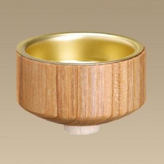 Teelichteinsatz – natur mit Messingeinsatz – ø der Tülle ca. 5 cm, ø Zapfen ca. 14 mm