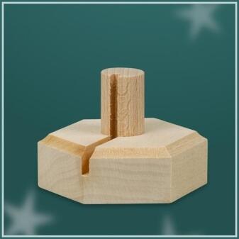Baumschmuck – Stabiler, handgefertigter Halter für Christbaumspitzen – BxHxT ca. 5,5x3x5,5 cm