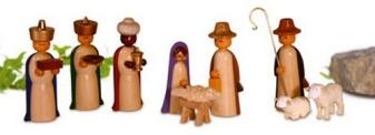 Miniaturfiguren – Christi Geburt farbig – HxBxT 6x2,5x1,5cm