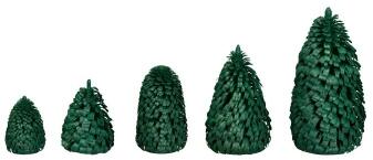 Spanbaum – Miniatur‑Dekoobjekt – erzgebirgische Holzkunst, gruene Winterfichte – Hoehe ca. 5 cm