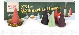 Zubehör – detailreiche KNOX Räucherkerzen XXL-Weihnachtsriesen, inkl. praktischer Glimmschale –