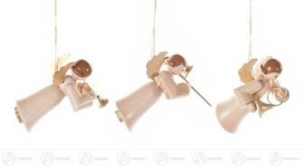 Baumschmuck Behang Schwebeengel natur (6) Breite x Höhe x Tiefe 3,5 cmx5,5 cmx4,5 cm