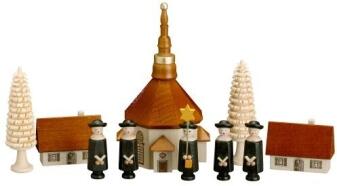 Kurrende Kurrendefiguren 10teilig Kurrendesänger Kirche 13cm Erzgebirge 3304