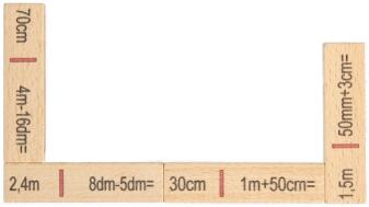 Holzspielzeug Lernspielzeug Rechendomino von Erzgebirgische Holzspielwaren Ebert, Rechenstäbchen mit