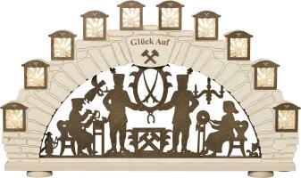 LED Lichterbogen -10 flg. Erzgebirge - BxHxT 66x41x6cm