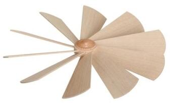 Ersatz-Flügelrad – naturbelassen, handgefertigt für Pyramiden mit 2,5-mm-Bohrung – Durchmesser ca.