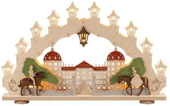 Schwibbogen – elektrisch beleuchtet 15-flg. Moritzburg – BxHxT ca. 66 x 41 x 6 cm